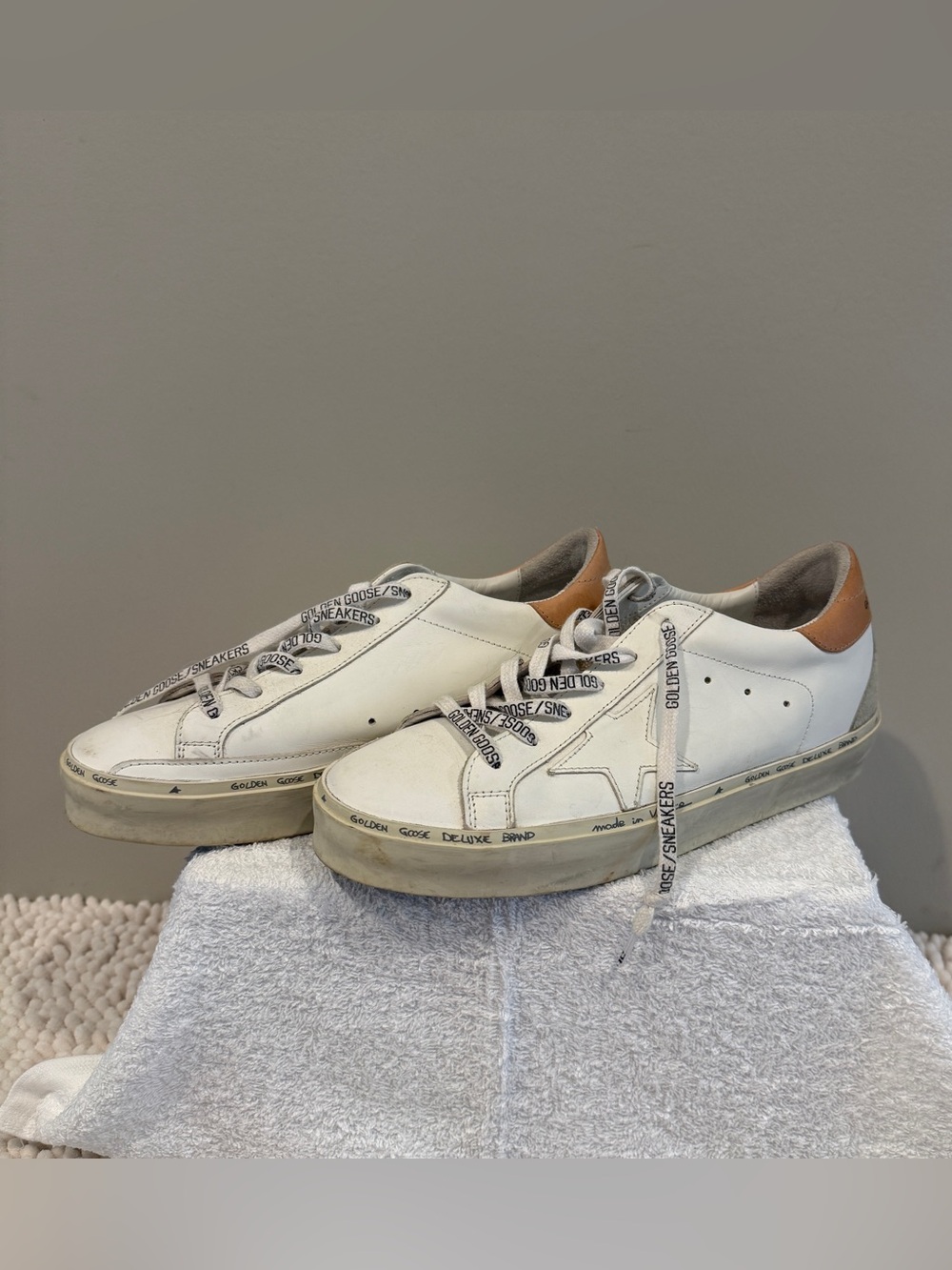 Golden Goose Hi Star Sneakers – Size 40 (US 9) White Leather Platform